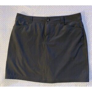 Eddie Bauer Women’s Trail Skort Size 10 Dark Gray Charcoal Hiking Athletic Cargo